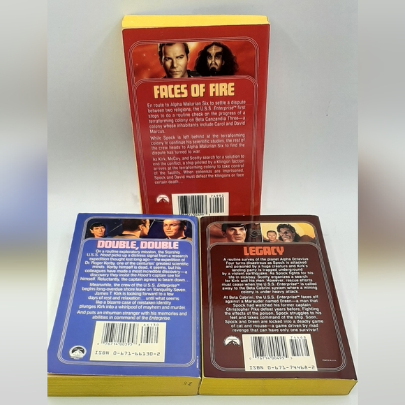 Star Trek Novels by Michael Jan Friedman #45 #56 and #58 Pocket Paperback 1980's - Picture 6 of 6